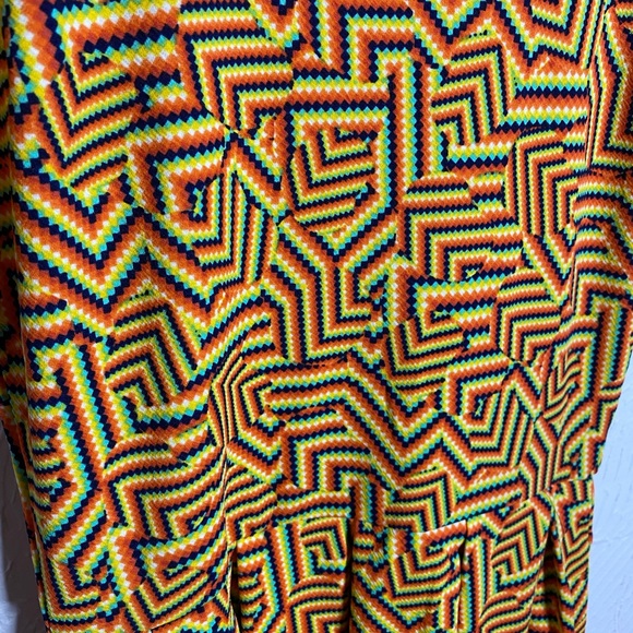 Lularoe Amelia Dress Large Bright Color - Picture 4 of 6